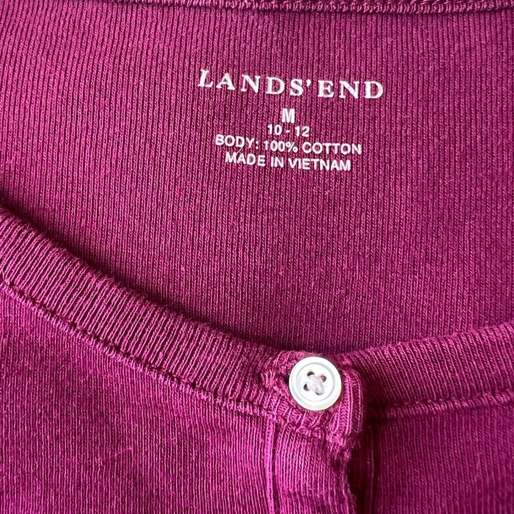 Lands' End Women's Long Sleeve Henley - Picture 8 of 12